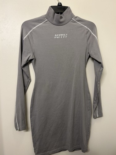 KITH Long Sleeve Mini Dress In Grey - Size Small - Imagen 1 de 6
