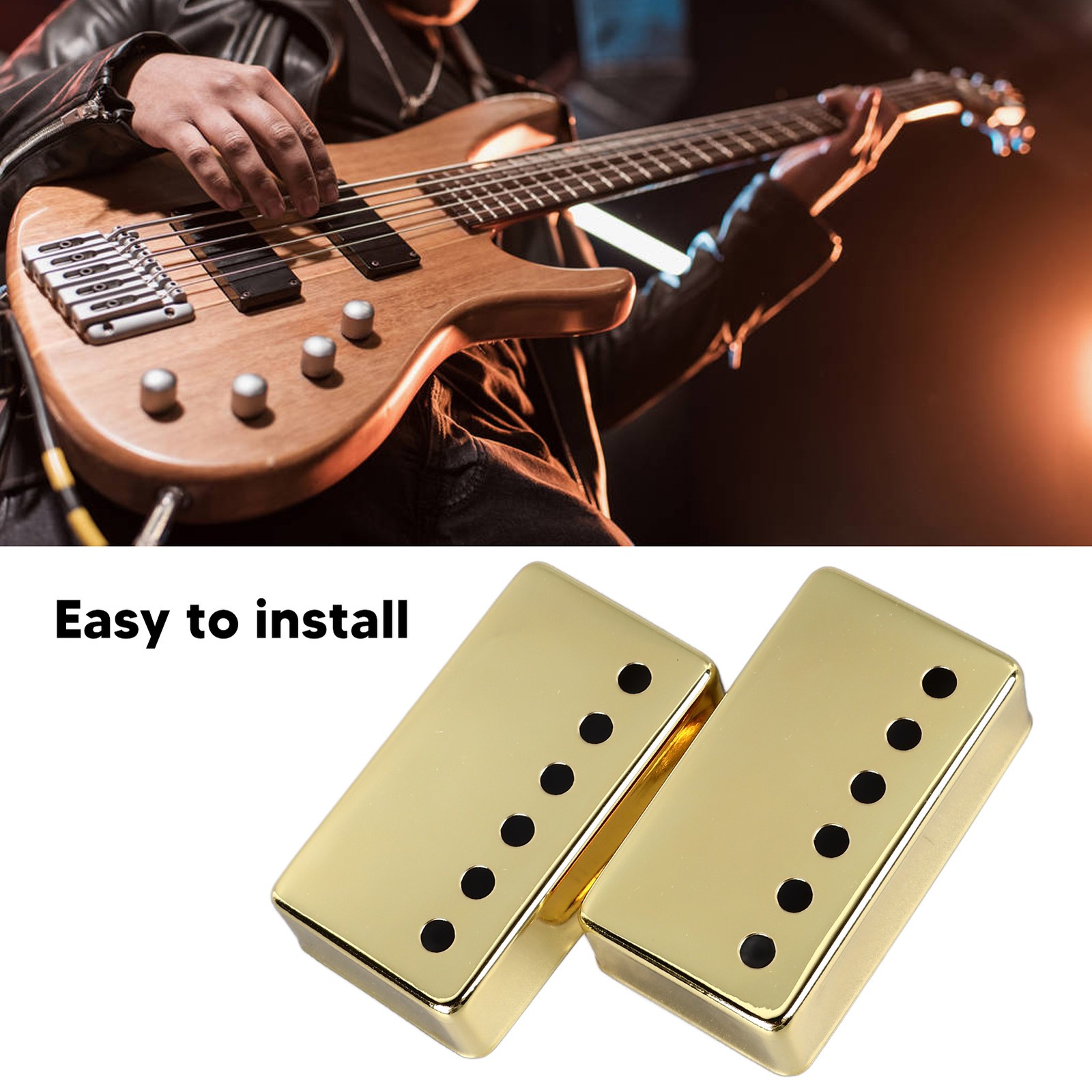 2Pcs Electric Guitar Humbucker Pickup Shell Brass Professional Guitar Pickup Cov