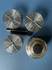 Stainless Steel Silver Film Developing Reels  Tank Parts Lot, 3 Reels  Lid