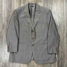 Giorgio Armani Blazer Mens 56 Grey 100 Silk 3-Button Borgo 21 Made in Italy