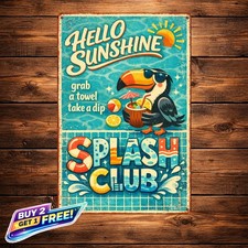 Swimming Pool Metal Tin Sign Decor Pool Gifts Welcome to Our Pool