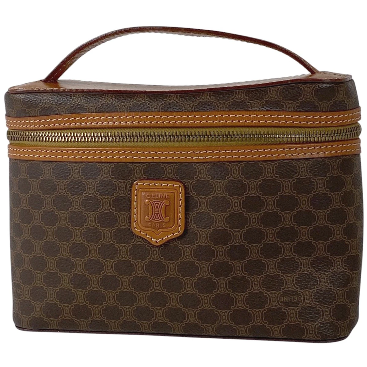 CELINE Borsa Vanità Modello Macadam Borsa a Mano Trucco Cosmetici Accessori Astuccio C...