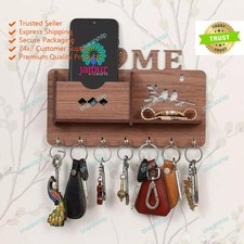 Designer Home Side Shelf Brown Wall Wood Keyholder Best Present