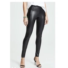 Commando Perfect Control Faux Leather Leggings in Black Size Small