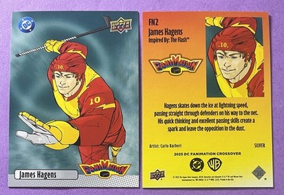 James Hagens 2025 Upper Deck DC FANIMATION SILVER PARALLEL Rookie #FN2 BRUINS