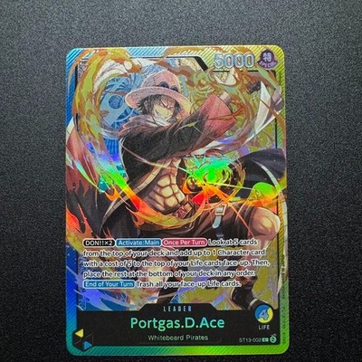 Portgas.D.Ace ST13-002 SR Leader - One Piece TCG English Card Near