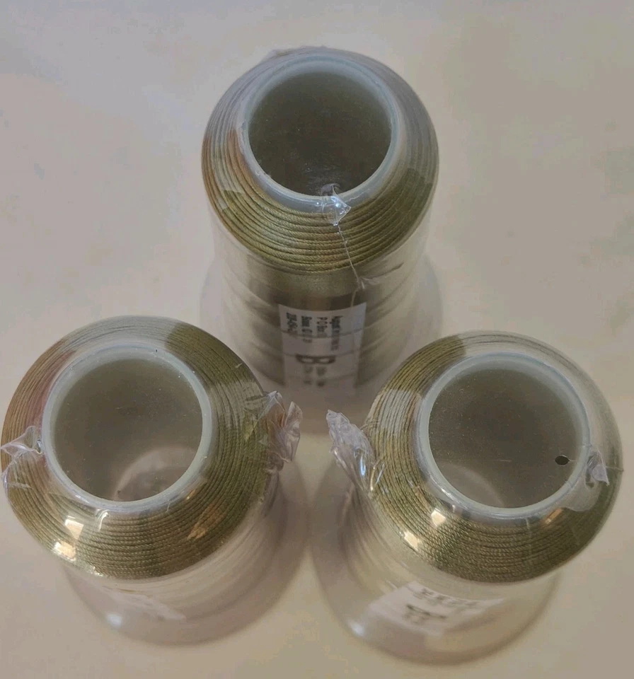 3 New Rayon Machine Embroidery Thread 120D 5000M Lush Green Shade Sealed Mixed - Image 2 of 3