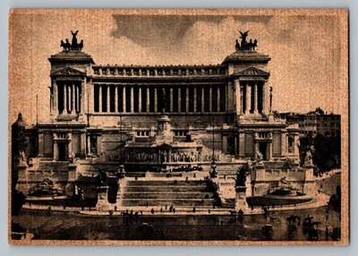 Vintage Rome Vittorio Emanuele II Monument Italy Postcard Cesare Capello Milano