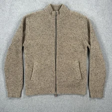 Flint and Tinder Sweater Mens Medium Full Zip Ribbed Jacket Warm