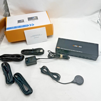 HDMI+2 Displayport KVM Switch 3 Monitors 4 Computers 8K@60Hz 4K@144Hz,4 Port ...