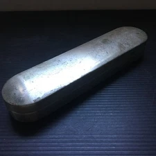 VTG Things Remembered Pen Box Style Silver Plate Case w/ Navy Blue Velour Lining