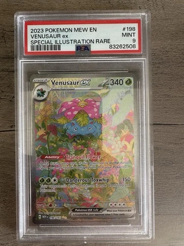 Pokémon TCG Venusaur EX Card 198/165 SV Scarlet & Violet 151 PSA 9