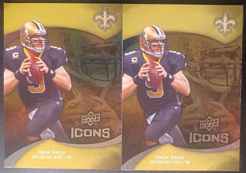 2009 UPPER DECK ICONS RAINBOW #40 NEW ORLEANS SAINTS DREW BREES (2) NM/MT 05939