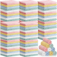 120 Pack Baby Washcloths 9 x 8 Inch Coral Fleece Baby Rags Microfiber Soft Small