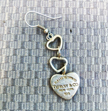 Tiffany & Co. Return to Tiffany 925 Sterling Silver Heart  Earrings 1 earring 