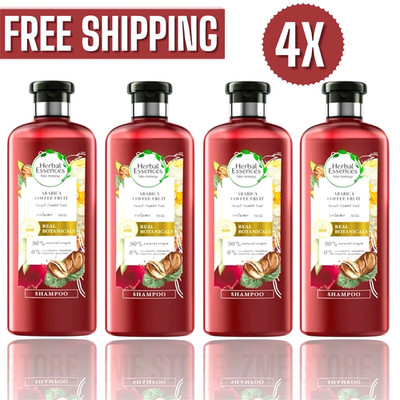 4X Herbal Essences Arabica Coffee Fruit Shampoo Infuses Fine 400ml