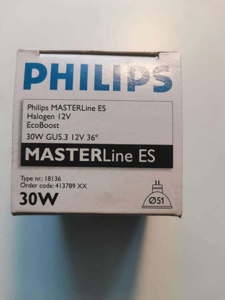 7 x PHILIPS MASTER 12V 30w MR16 GU5.3 helogen globes 5000H - image 3 of 4