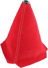 Premium Suedeleather Car Shift Boot Cover Knob - Dust Red