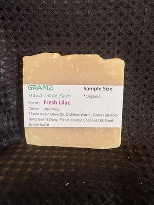 Grass Fed Beef Tallow Soap Sample Hand-Made Bar or Sample Size - Mostly Organic