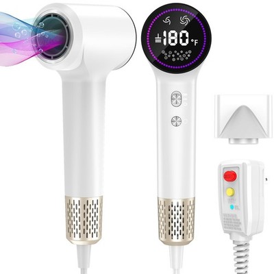 Secador De Pelo Con Pantalla HD Y Boquilla Magnetica Para Secado Rapido