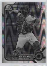 2022 Bowman Draft Chrome Black & White RayWave Refractor Logan Tanner 00gy