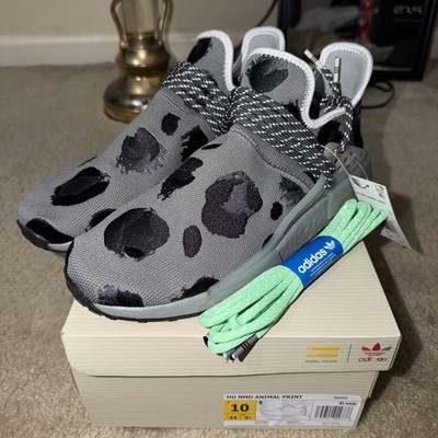 ADIDAS NMD Human Race x Pharrell Williams Animal Ash Grey Leopard Sz 10 NWOB