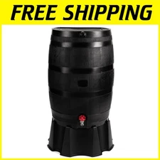 50-Gallon ECO Rain Barrel with Stand, 100% Recycled Plastic