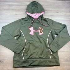 Under Armour Storm Caliber Hunting Hoodie Camo Hot Pink Sweatshirt Women's Large