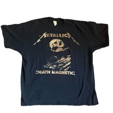 Metallica Death Magnetic World Tour Black XL Rock Metal Band Concert T-shirt Tee