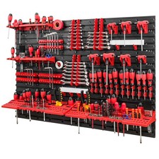 Storage System Set of 58 Holders Tool Rack - 1152 x 780 mm Red