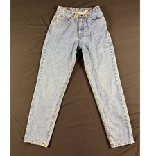 Jordache Vintage High Waisted Mom Jeans M Wash Tapered Leg 10S101MA0 Size 11/12