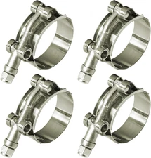 2.75 Inch T Bolt Hose Clamps 304 Stainless Steel, Working Range 3.0"- 3.3" for 2