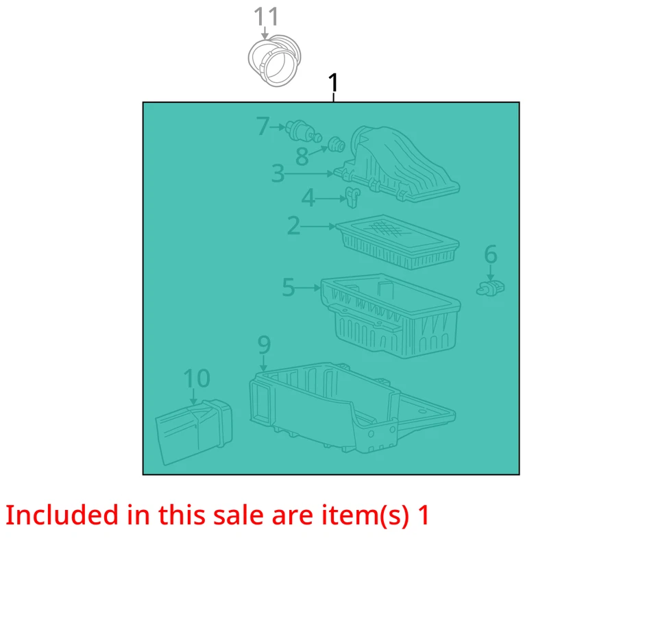 Tubo de mangueira de duto de admissão limpador de ar Ford Excursion 2000-2001 TDJEK - Imagem 3 de 4