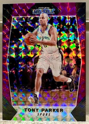 JERSEY NUMBER MATCH! 2017-18 Panini Prizm Tony Parker #93 Purple 9/99! SPURS!