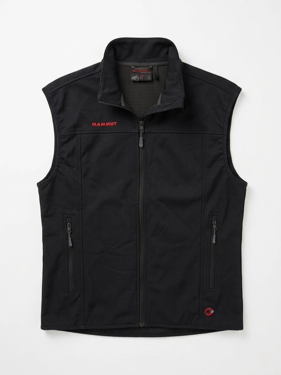 Vintage Mammut Vest Size L Ski Windstopper Fleeve Gorpcore Gilet Logo Black