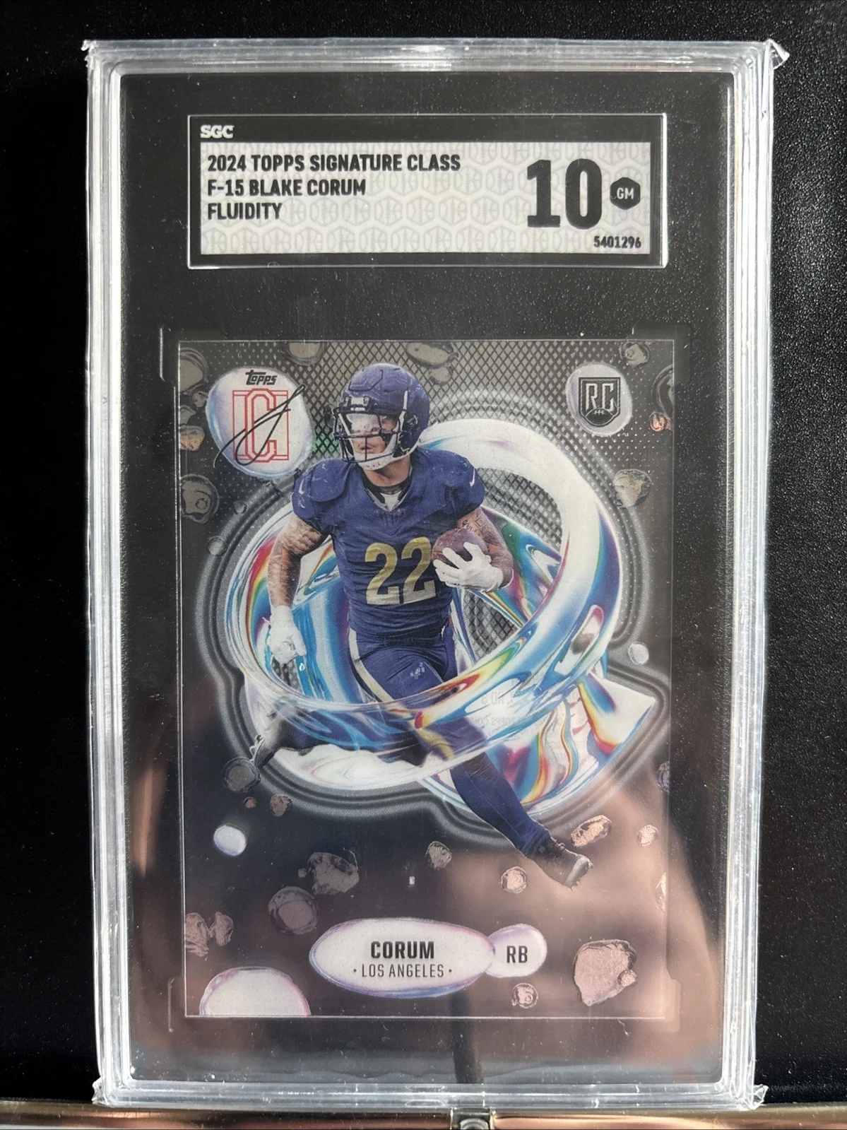 Blake Corum Topps Signature Class Fluidity #F15 Green