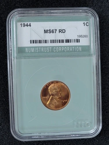 1944 P Lincoln Cent Red - GEM BU - Numistrust NTC