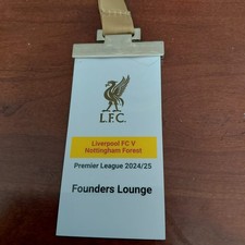TICKET STUB/ HOSPITALITY PASS-LIVERPOOL V NOTTINGHAM FOREST- 2024/25
