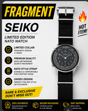 SEIKO Metronome Watch FRAGMENT Edition Black Nylon Strap Limited Rare Japan