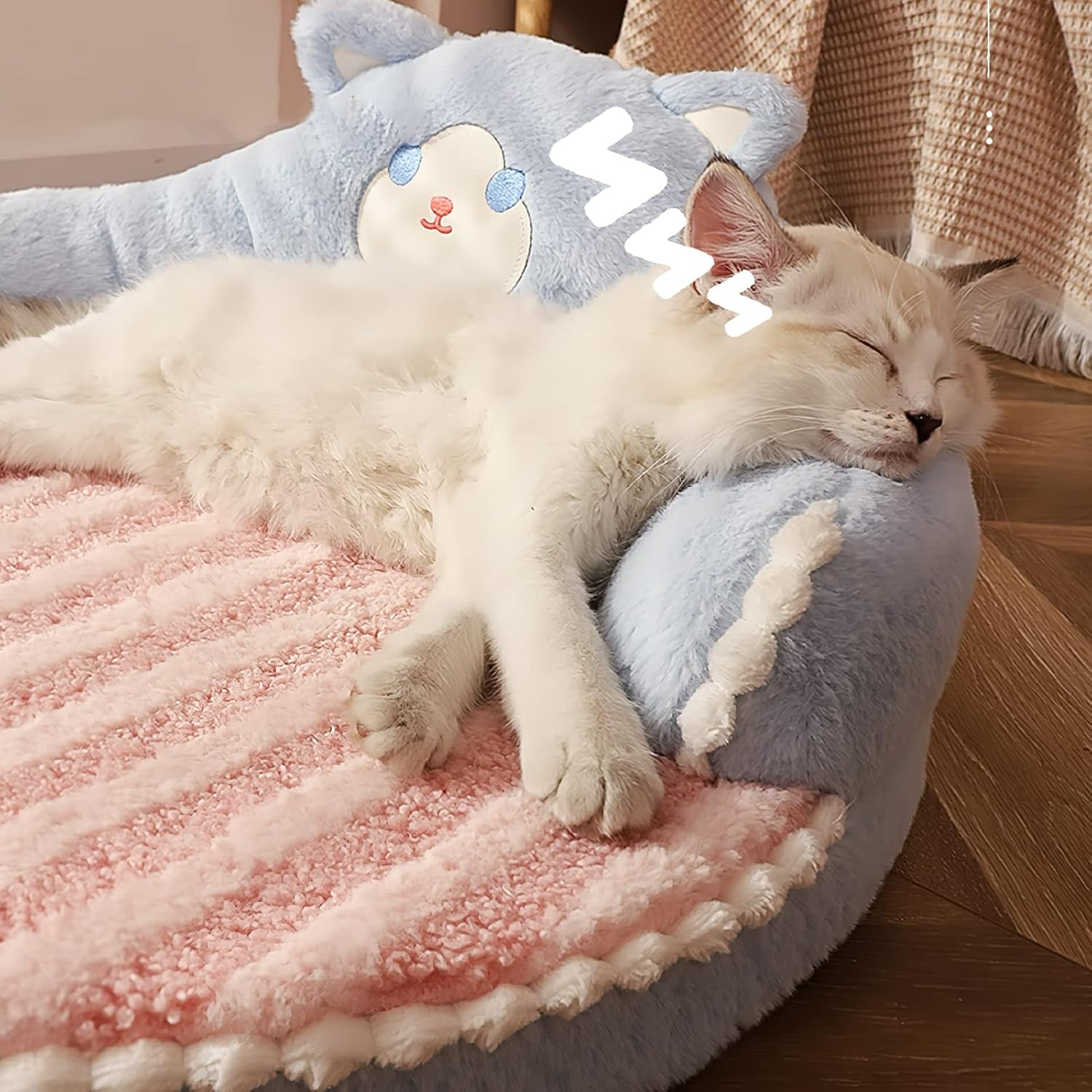 Letto per Gatti Rotondo in Cotone PP - Cuccia Calda e Lavabile - 2