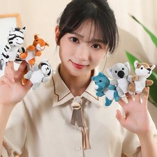 New Hand Puppet Plush Toy Cartoon Animal Family Finger Puppet Role Play Tell