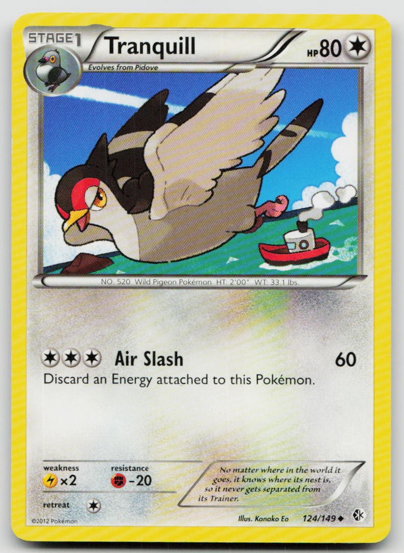 LP Tranquill 124/149 Uncommon Boundaries Crossed Pokemon