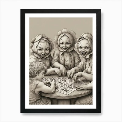 Default Draw Me Funny A Group Of Pe Framed Wall Art Poster Canvas Print Picture