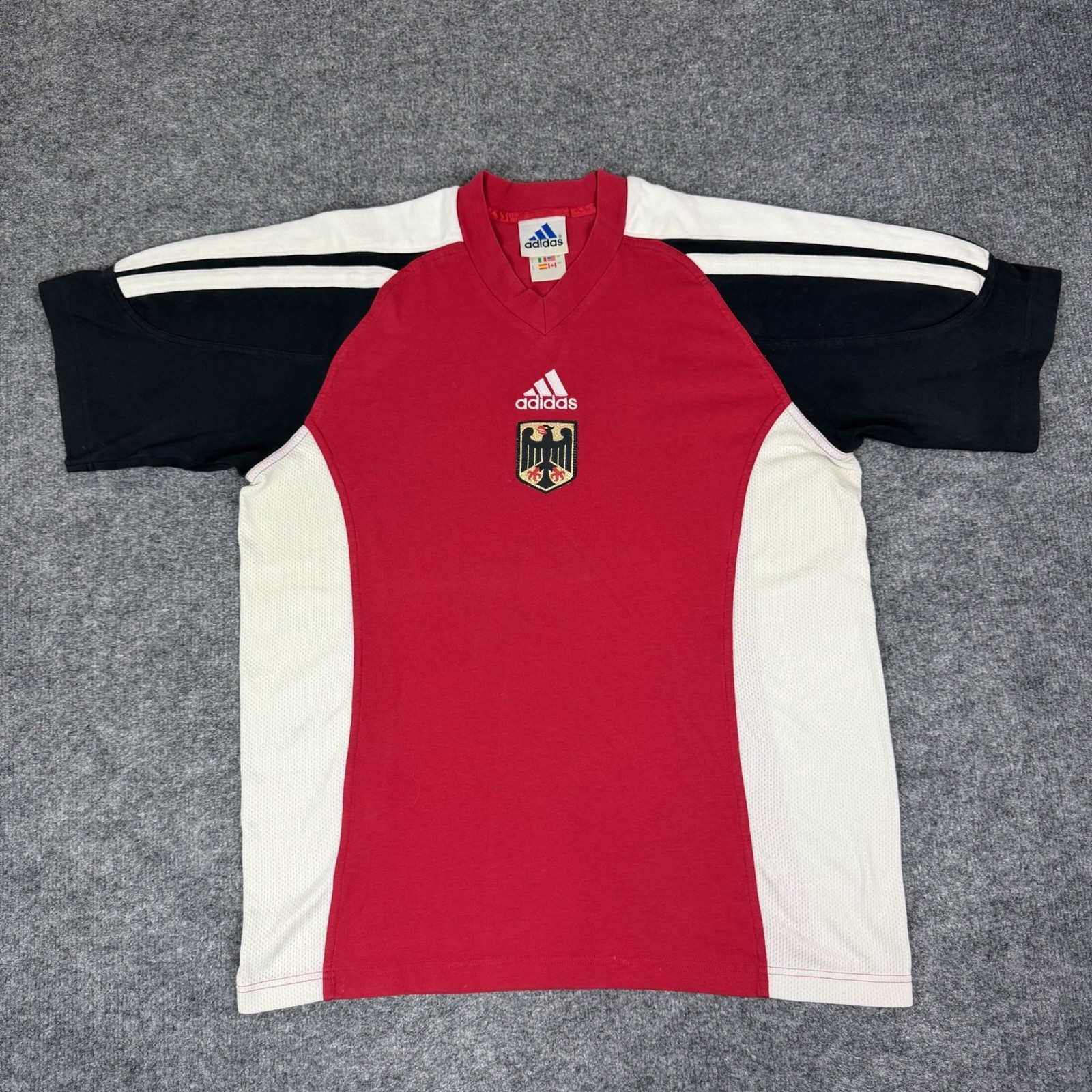 Vintage Adidas Germany Soccer Jersey Mens M Red 2002 2003 Training Shirt