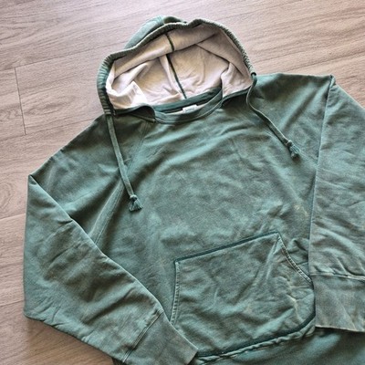 Vtg 30s 40s Style AFTER HOOD Repro Hoodie Sweatshirt GREEN Sun Fade 46'' Chest