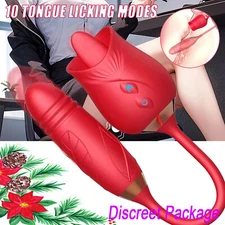 Multispeed-Personal-Massage-Rose-Vibrator-Licking-Massager-for-Women-Gift NEW