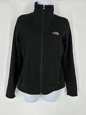 The North Face Womens Jacket M Black Full Zip Logo Zipped Pockets
