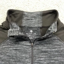 ACTIVE LIFE 90 Degree by Reflex 1/4 Zip Top Women 2XL Black Long Sleeve Yoga XXL