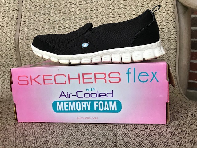 skechers slip on memory foam womens