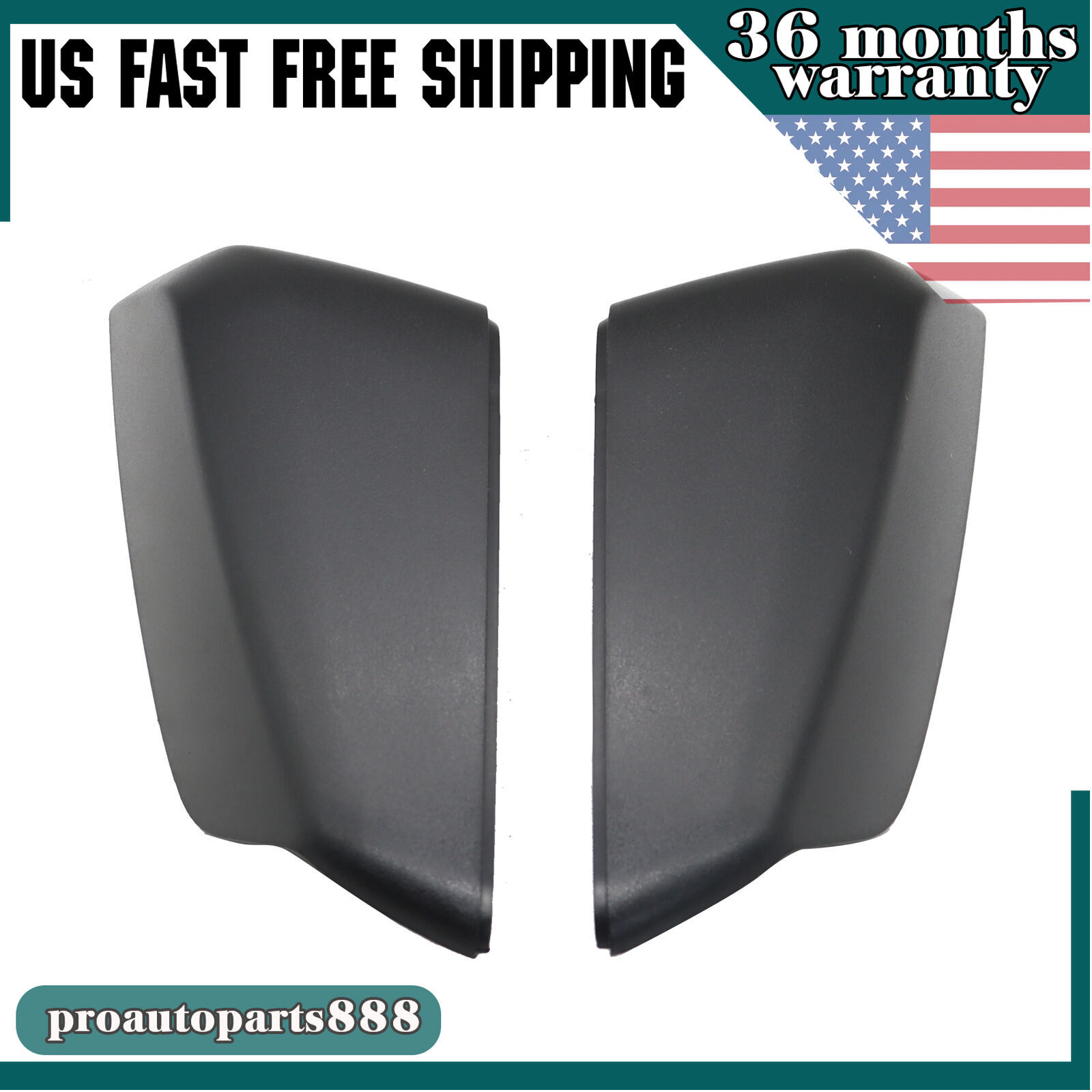 2016-2022 Chevy Malibu Black Mirror Cover Cap Set Left & Right-image